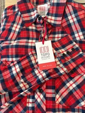 TOPO Designs Flannel. NWT